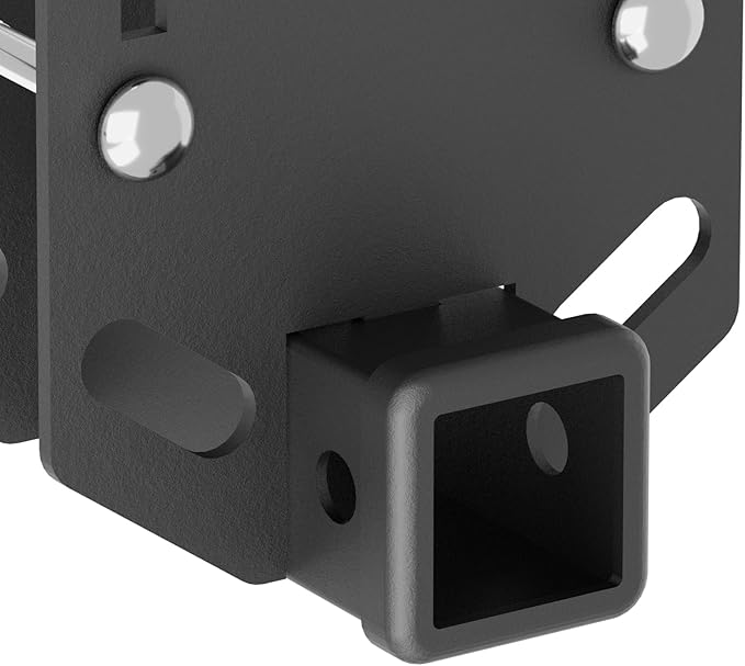 RV Bumper 2" Trailer Hitch Receiver Fits 2 inch to 4 inch Rear Bumper Beams, 3500 LBS Capacity Upgrade Tow Towing Hitch Adapter Openning for Cargo Carrier Bike Racks Ball Mounts RV Tire Carrier