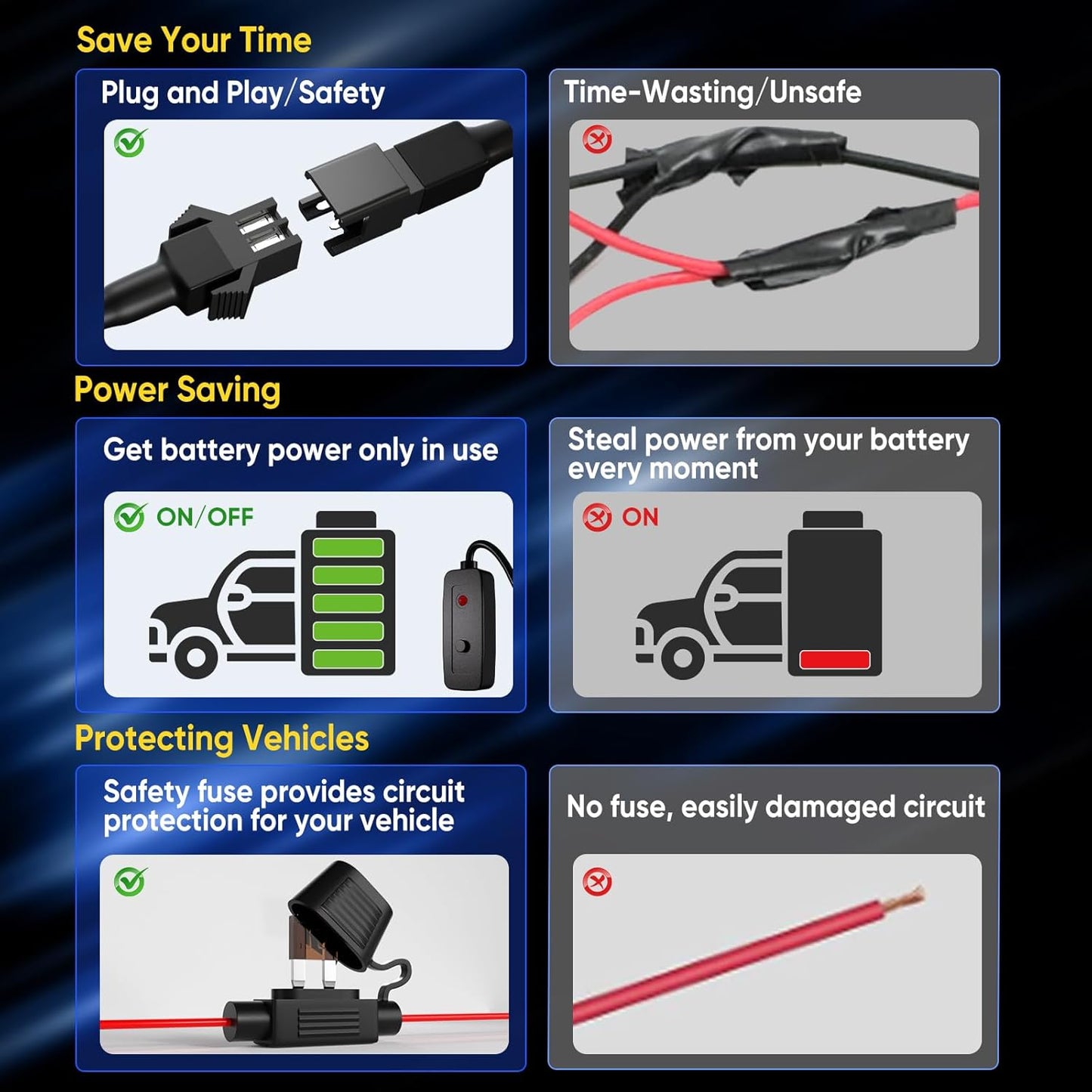 Honalia Pure White Rock Lights for Trucks 20 Pods, 6000K White LED Rock Lights Kits with Switch