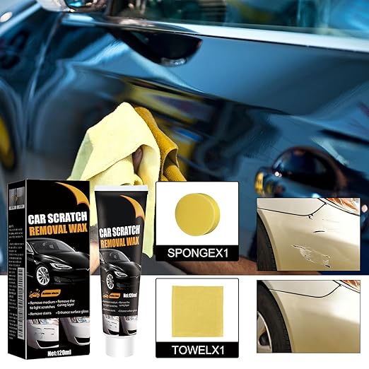 Scratch Remover for Vehicles,2025 New Upgrade Car Scratch Repair Paste,Containing Wiping Sponge car Paint Scratch Repair Polishing Wax,Used for Deep Scratches on Various Vehicles (1pc)
