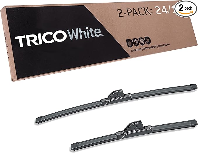TRICO White 24" + 16" Extreme Weather Premium Winter Automotive Replacement Windshield Wiper Blades (Set of 2), Passenger and Driver Side All-Weather Beam Wiper Blades for Select Vehicle Models