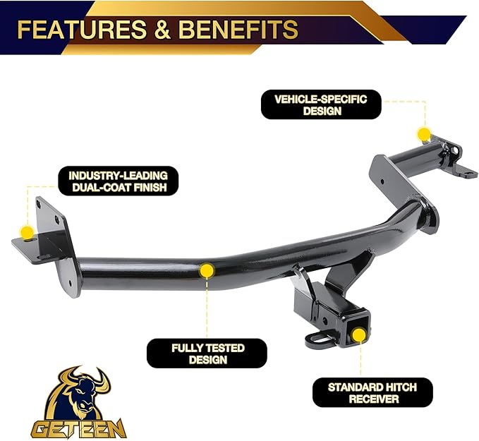 Class III Trailer Hitch, Tow Hitch 2 Inch Receiver Multi-Fit Hitch for Hyundai Palisade (2020-2025) and KIA Telluride to Receive Ball Mount Cargo Carrier Bike Rack Tow Hook