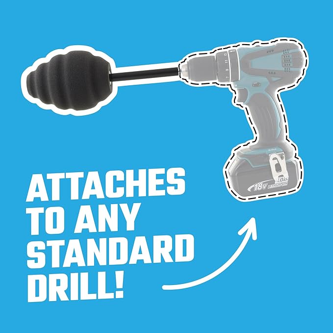 Chemical Guys Ball Buster Wheel and Rim Polisher System - Drill Attachment for Safe and Easy Cleaning of Wheels, Rims, and Hard-to-Reach Areas on Cars, Trucks, SUVs, RVs, and Motorcycles