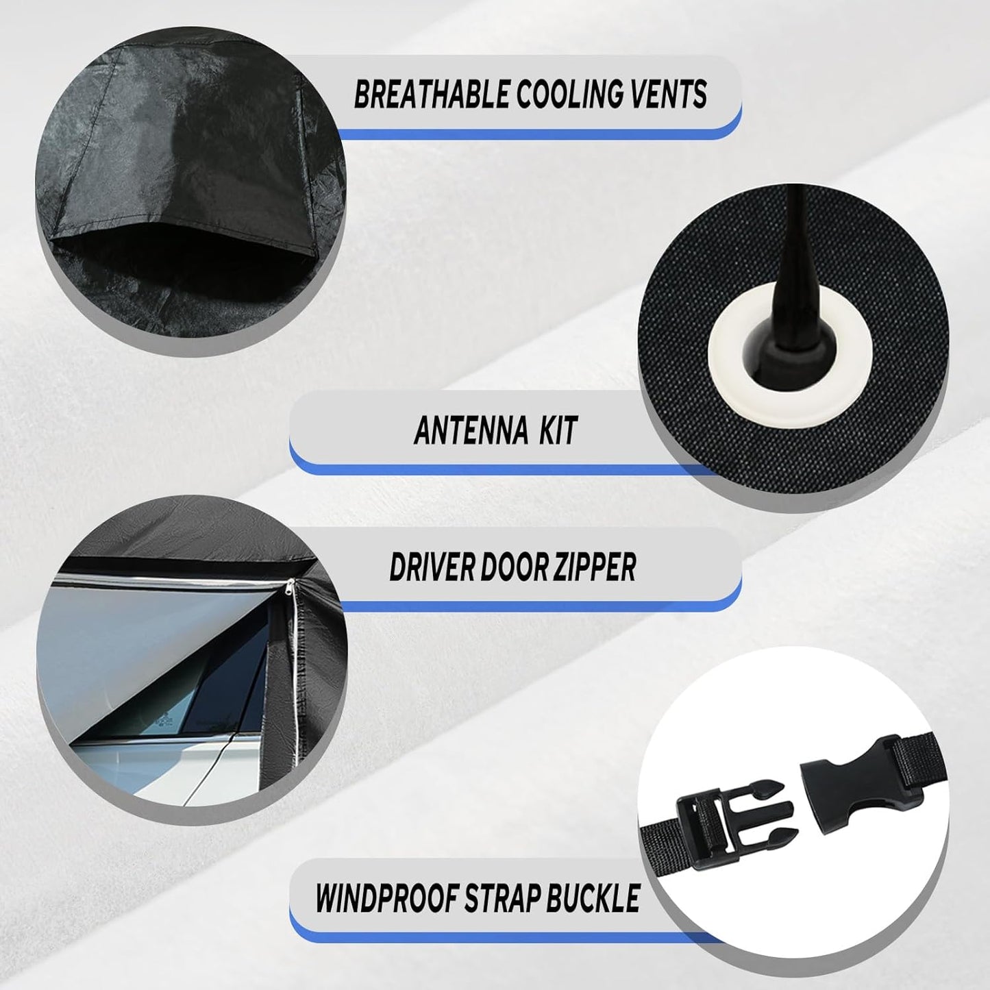 10-Layer SUV Car Cover Waterproof All Weather for Automobiles, Universal Fit for Audi Q7/SQ7, Ford Explorer, Mercedes GLE-Class, Tesla Model X, SUV 192"-201" L, Size S4 (See Size Chart)