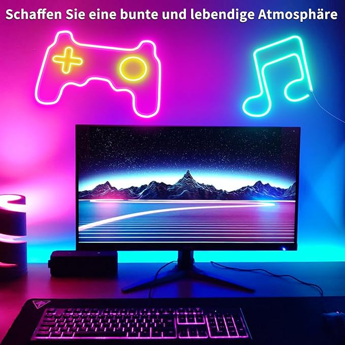 132FT Led Neon Rope Lights Control with App/Remote,Flexible Led Rope Lights,Multiple Modes,IP65 Outdoor RGB Neon Lights Waterproof,Music Sync Gaming Led Neon Strip Lights for Bedroom Décor