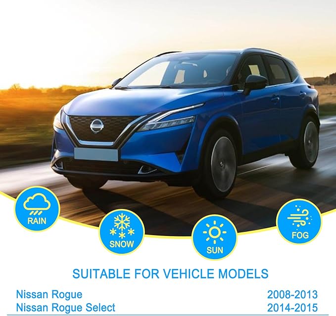 CJPPPZIW® Windshield Wipers-26"+14"+12" Replacement for 2008-2013 Nissan Rogue/2014-2015 Rogue Select Premium All-Season Front and Rear Wiper Blades,Original Factory Quality(Pack of 3)