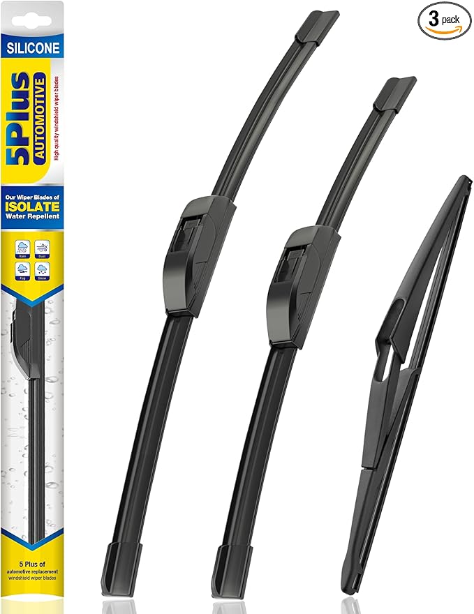 5 PLUS® Silicone Windshield Wipers Replacement for 2017-2022 NISSAN Rogue Sport Wiper Blades(Set of 3),Automotive Replacement Windshield Wiper Blades For My Car-28"/18"/12"