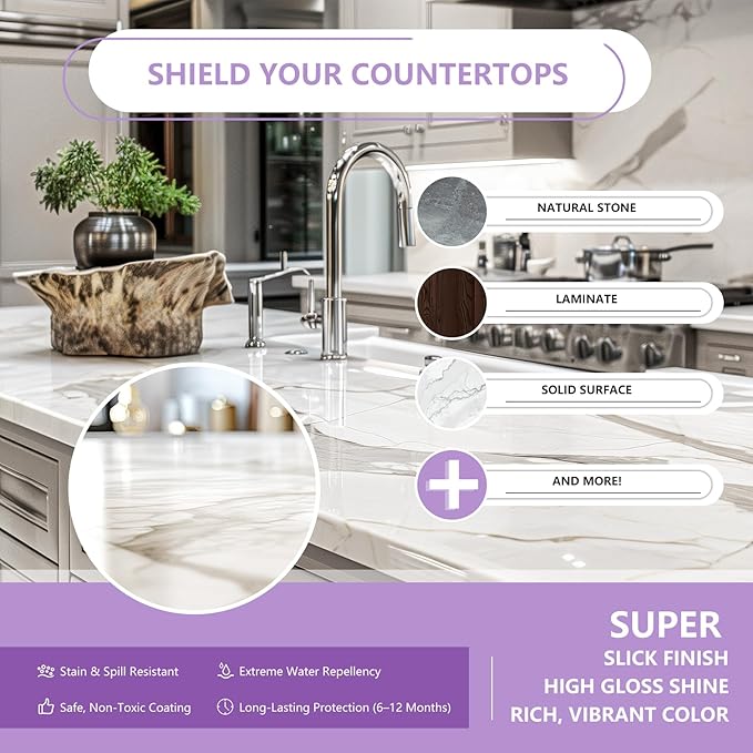 Ceramic Coating Spray for Kitchen Appliances & Stainless Steel – Fingerprint Resistant Cleaner & Sealer for Sinks, Fridges, Stoves – Easy Cleaning & Long-Lasting Multi-Surface Shine 17.32oz