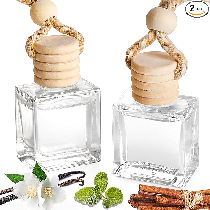 2-Pack Caramel & Vanilla Oud Car Air Freshener Hanging Long Lasting Car Scent Essential Oil Diffuser Car Perfume Inspired Fragrances for Men for Women by VUTOLLOSA