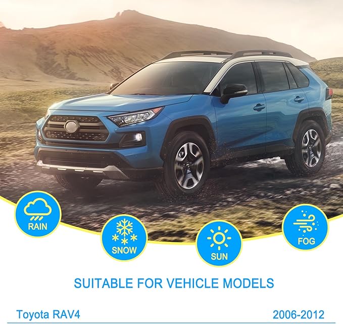 CJPPPZIW® Windshield Wipers-24 Inch+17 Inch+12 Inch Replacement for 2006 2007 2008 2009 2010 2011 2012 Toyota RAV4 Wiper Blades for My Car,Quality Front and Rear Wiper Blades(Pack of 3)