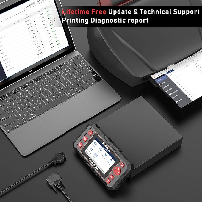 FOXWELL Car Scanner NT604 Elite OBD2 Scanner ABS SRS Transmission, Check Engine Code Reader for Cars and Trucks, Diagnostic Scan Tool with SRS Airbag, Automotive Diagnostic Tool with Live Data