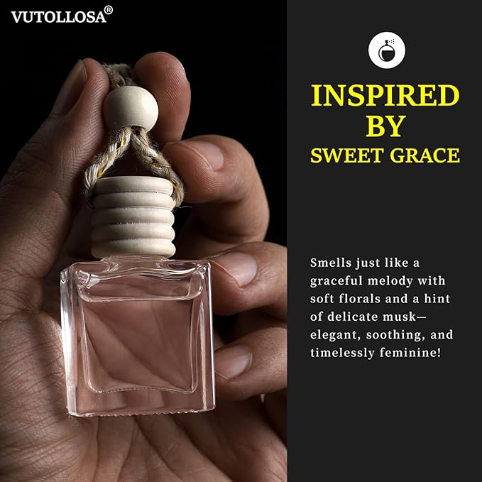 2- Pack Grace Melody Car Air Freshener Hanging Long Lasting Car Scent Essential Oil Diffuser Car Perfume Inspired Fragrances for Men and Women by VUTOLLOSA