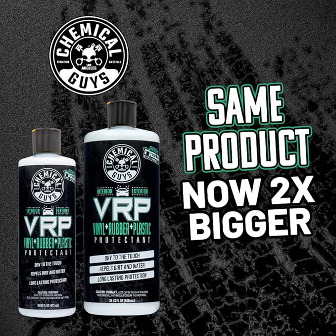 Chemical Guys VRP, New Car Scent - Vinyl, Rubber and Plastic Protectant, Super Shine Dressing for Tires, Trim and More, Safe for Cars, Trucks, SUVs, & More (32 Fl oz) - TVD12132