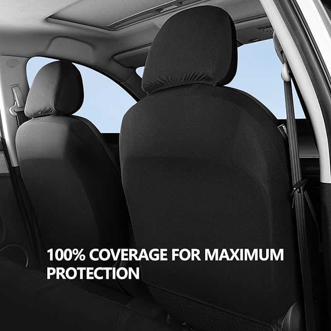 Neoprene Waterproof Seat Covers, Composite EVA Car seat Covers, Car Seat Covers Front Seats Airbag Compatible,Durable Universal Automotive Comfort for Most Cars,Trucks,SUVs(Black 816)