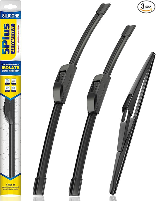 5 PLUS® Silicone Windshield Wipers Replacement for NISSAN Rogue 2014-2023 Pathfinder 2013-2020 Wiper Blades(3 PCS),Automotive Replacement Windshield Wiper Blades-26"/17"/12"