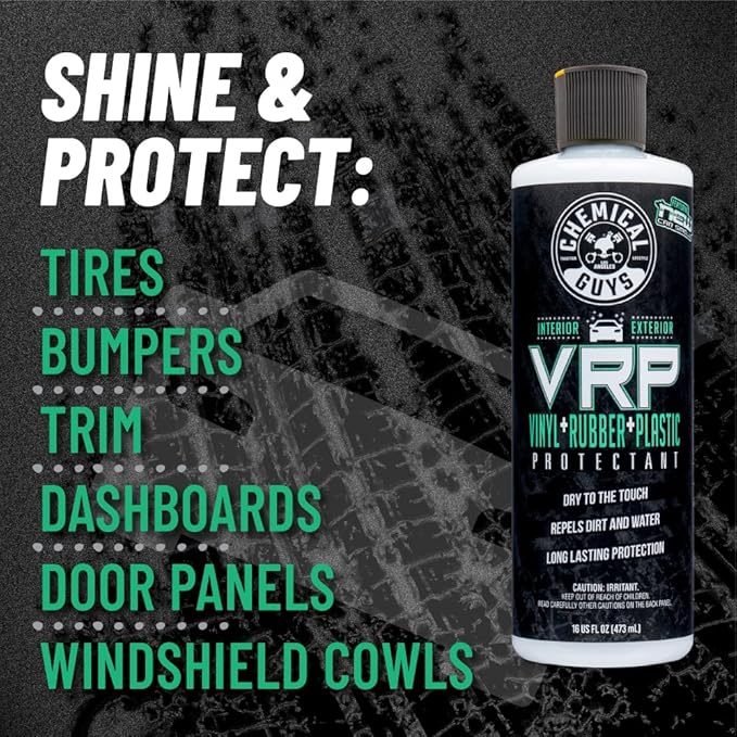 Chemical Guys VRP, New Car Scent - Vinyl, Rubber and Plastic Protectant, Super Shine Dressing for Tires, Trim and More, Safe for Cars, Trucks, SUVs, & More (32 Fl oz) - TVD12132