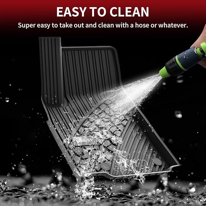 LASFIT Floor Mats for Jeep Grand Cherokee WL 2022-2025 5-Seat (Include 4xe, NOT for L) All Weather TPE Custom Fit Car Mats Floor Liners 1st & 2nd Row, Black