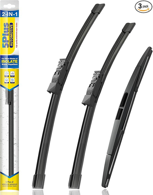 5 PLUS® Silicone Windshield Wiper Blades Replacement for 2024 2023 2022 2021 2020 SUBARU Outback Wiper Blades(Set of 3),Automotive Replacement Windshield Wiper Blades-26"/18"/16"