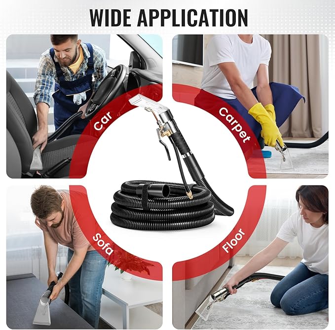 Extractor Attachment Kit for Shop Vac, Rip Clean Extractor Kit with Wand Hose Adapter Fit Carpet Sofa Car Cleaning for Home and Auto