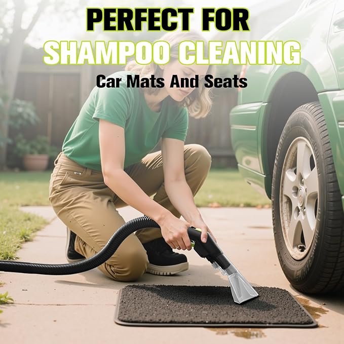 Extractor Vacuum Car Detailing, 4 Gallon Car shampooer Interior Cleaner, 5.5 Peak HP Wet Dry Upholstery Shampoo Vacuum Cleaner, 3 in 1 Carpet Extractor for Home/Shop