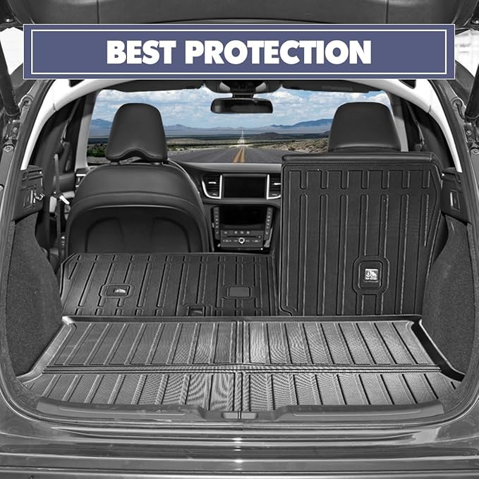 Floor Mats Fit for 2019-2025 Infiniti QX50 Floor Liner Cargo Mats，All-Weather TPE Floor Liner Rear Cargo Trunk Liner Protector for 2019 2020 2021 2022 2023 2024 2025 Infiniti QX50 Accessories