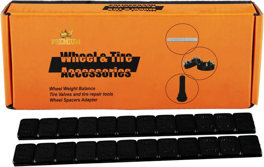 YIZBAP Wheel Weights Black 1/4oz, 72 oz/Box, 288pcs, with Strong Black Adhesive. 0.25 Ounce Stick on Wheel Weights for Cars, Trucks, SUVs, Motorcycle and Others