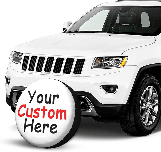 Custom Spare Tire Cover Add Your Own Personalized Image Text Wheel Tire Protectors Waterproof Wheel Cover Universal Fit for Camper Truck Trailer RV SUV and Many Vehicle 15 Inch