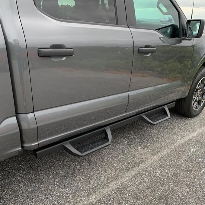 BINARY STAR Running Boards Compatible with 2019-2026 Chevy Silverado/GMC Sierra 1500 Crew Cab, 20-26 Silverado/Sierra 2500HD 3500HD. 4.3 Inches Drop Down Silverado Side Steps Nerf Bar Carbon Steel.
