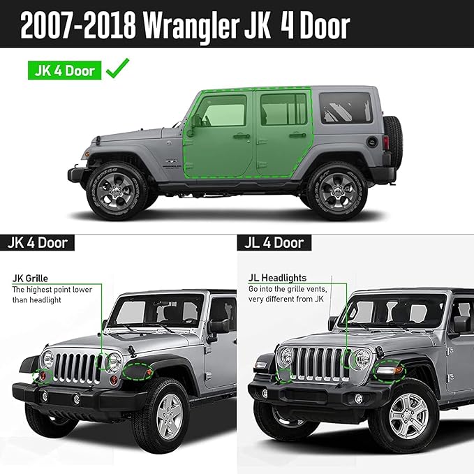 Drop Down Style Running Boards Compatible with 2007-2018 Wrangler Jk Jku Unlimited 4 Doors,Dual-Stage Textured Black Powder,3 Inch Step Bars Side Step, Wrangler Running Boards 4 Door