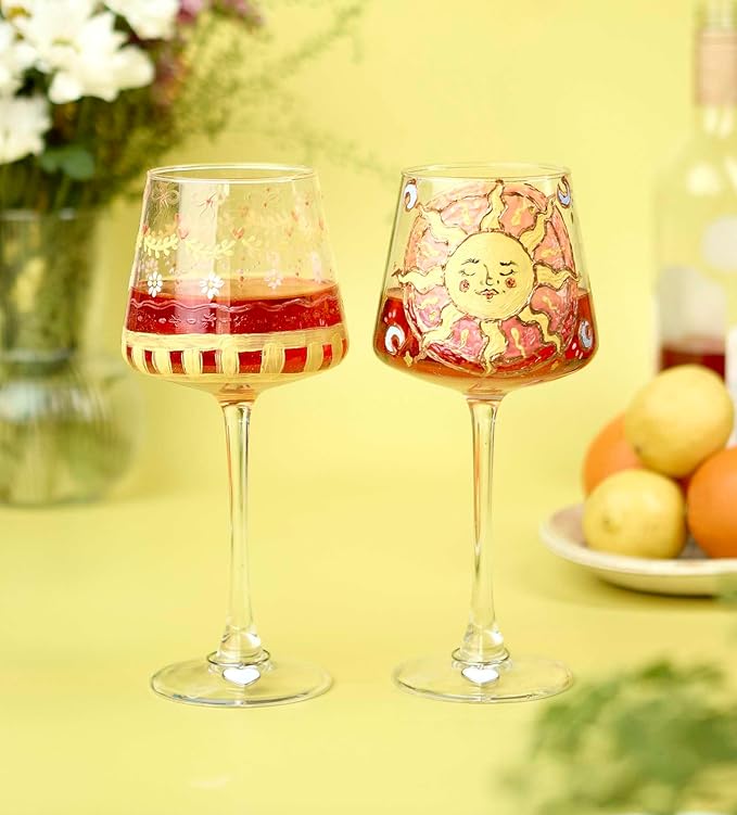 Pott’d Paintables Paint-a-Wine Glass Kit – DIY Glass Painting Kit for Adults with Wine Glasses, Enamel Paints, Brushes, Pens and Charms, Craft Kit for Adults, Perfect for Beginners