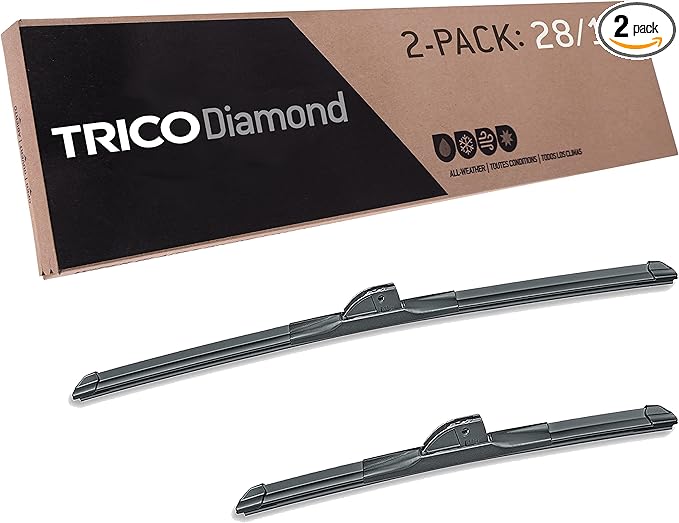 TRICO Diamond 28" + 17" Premium Automotive Replacement Windshield Wiper Blades (Set of 2), Passenger and Driver Side All-Weather Beam Wiper Blades for Select Vehicle Models