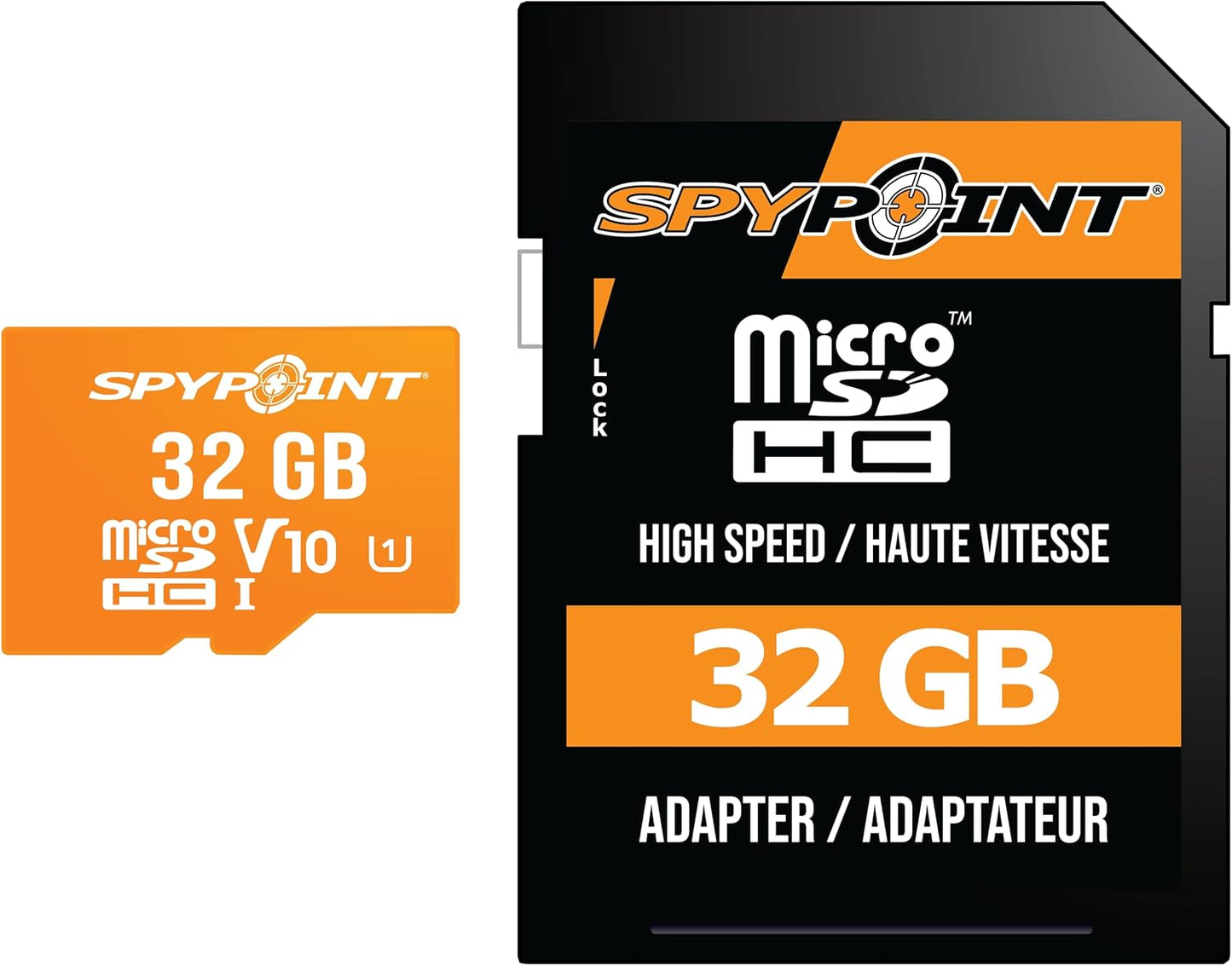 SPYPOINT 32GB Micro SD Memory Card Trail for Cameras | Adapter Media Storage for Trail and Game Cameras Designed | Used in Hunting and Trail Cams (Class 10 Speed)