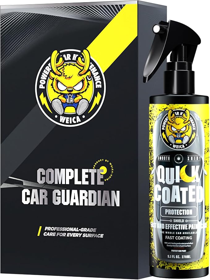 Ceramic Spray Coating for Cars, RV, Motorcycle, Boat - Hydrophobic Sealant & Wax - Quick Detailer for Extreme Gloss on Paint, Wheels, Trim - Safe on Chrome, Plastic, Vinyl - 9.1 fl oz