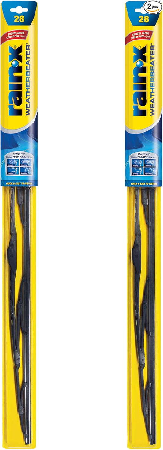 Rain-X 820152 WeatherBeater Wiper Blades, 28" Windshield Wipers (Pack Of 2), Automotive Replacement Windshield Wiper Blades That Meet Or Exceed OEM Quality And Durability Standards