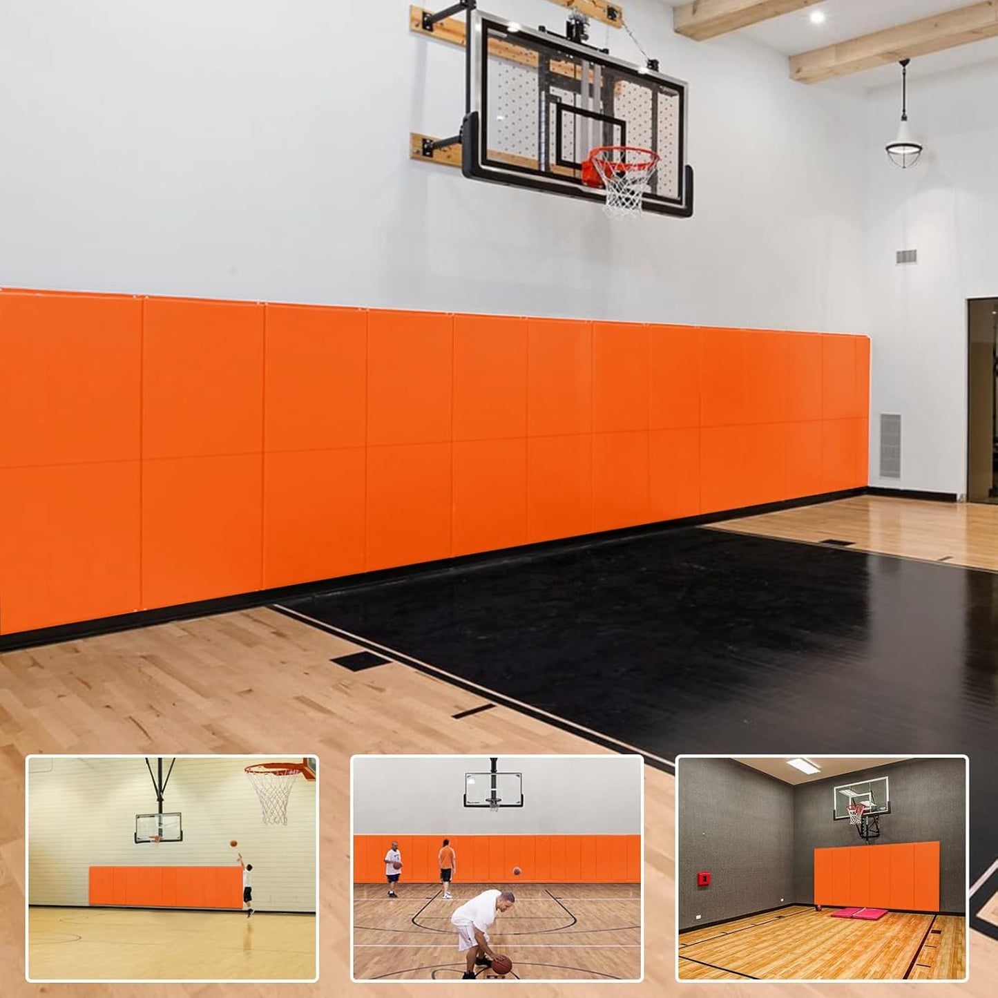 PROGOAL 2"/4" Thick Foam Protection Wall Pad，Gym Basketball-Court Protectors，Durable Waterproof Padding for Wall-Mounted Basketball Hoops(60" L x 20" W)…