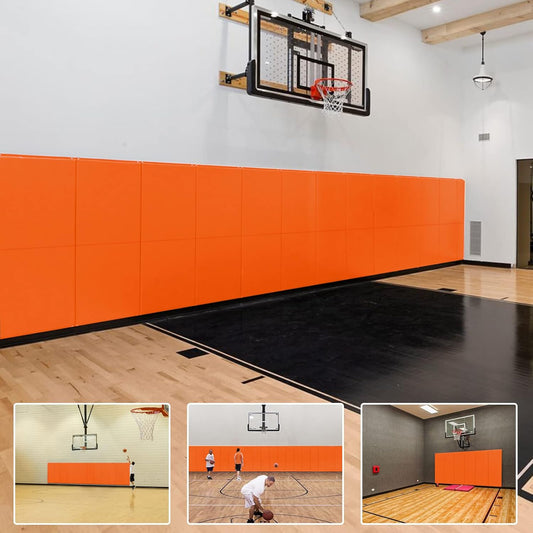 PROGOAL 2"/4" Thick Foam Protection Wall Pad，Gym Basketball-Court Protectors，Durable Waterproof Padding for Wall-Mounted Basketball Hoops(60" L x 20" W)…