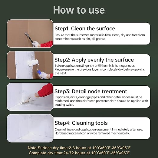 35 oz Gray Roof Sealant Waterproof, Elastomeric Roofing Coating Liquid Waterproofing Paint Adhesive, Solar Reflective Sealer for Outdoor Flat, Metal Roofs Leak Repair 1KG