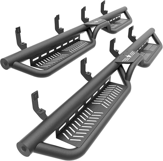 Crew Cab Running Boards Side Steps Compatible with 2019-2025 Chevy Silverado & GMC Sierra 1500, 2020-2025 Chevrolet Silverado/GMC Sierra 2500 3500 HD CrewCab (Excl 2019 1500 LD/Limited) -Star