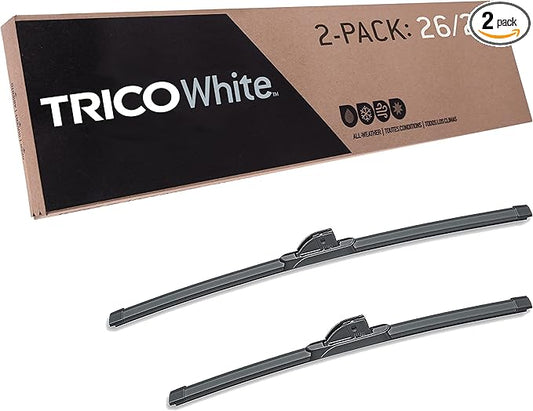 TRICO White 26" + 20" Extreme Weather Premium Winter Automotive Replacement Windshield Wiper Blades (Set of 2), Passenger and Driver Side All-Weather Beam Wiper Blades for Select Vehicle Models