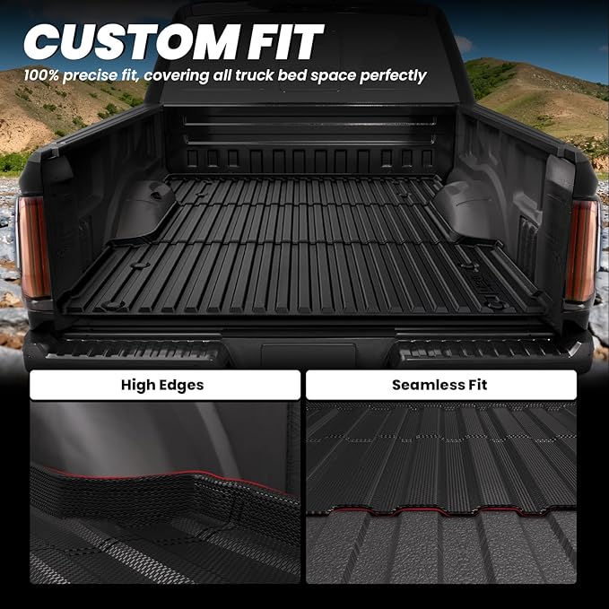 LASFIT Bed Mat for Toyota Tundra 2022-2026 6.5FT/6.5' Truck Bed, All Weather 6.5 FT Bed Liner for Toyota Tundra 2026 2025 2024 2023 2022 Accessories TPE Trunk Mat Cargo Mat (Not Fit Drop-in Liners)