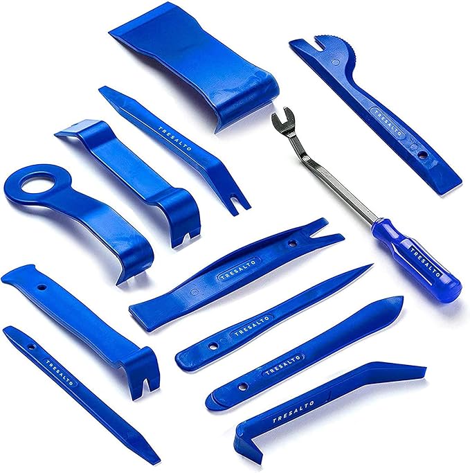 Auto Trim Removal Tool Set - 12pcs (No Scratch Plastic Pry Kit) - Auto Trim Car Tools, Easy Door Panel Removal Tool for Fastener, Clip, Molding, Dashboards, Interior Tools