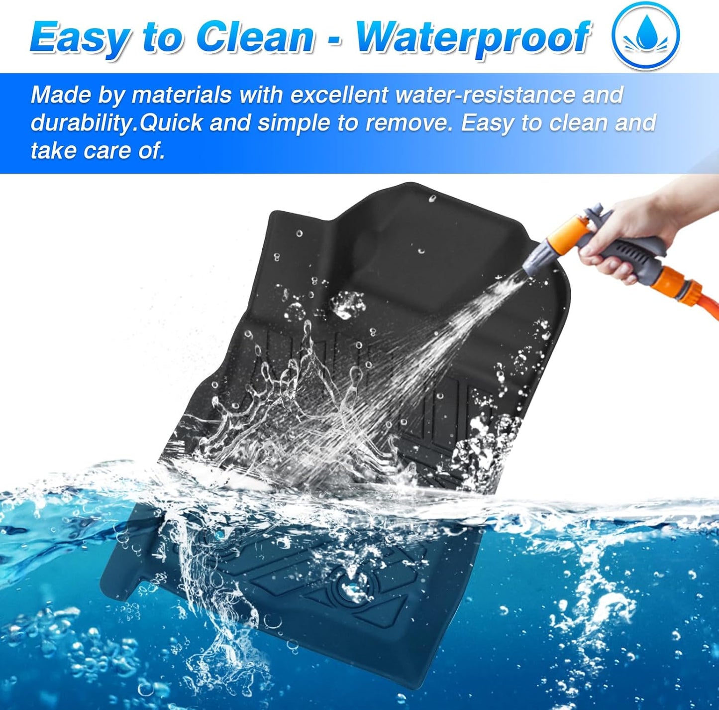 Cartist Floor Mats Fit for Ford Ranger 2024 2025 All Weather Floor Mat Ranger Accessories Heavy Duty Carpet Protection