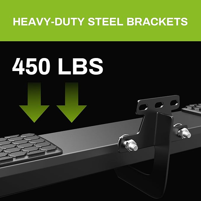 AUTOSAVER88 6 Inches Running Boards Compatible with 2019-2025 Ram 1500 New Body Crew Cab, Stainless Steel Side Steps Black Powder Coated Nerf Bars