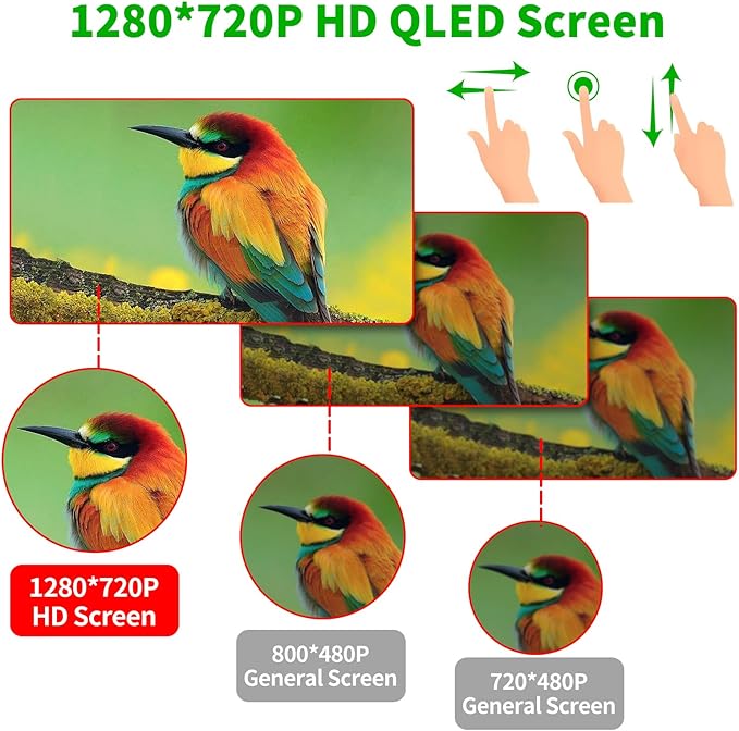 [QLED Screen Upgrade] 7" Double Din Car Stereo with Dash Cam, Wireless Apple CarPlay and Android Auto, Bluetooth 5.3, 240W 4.2-Channel Audio Output, MirrorLink, Backup Camera, AM/FM Car Radio