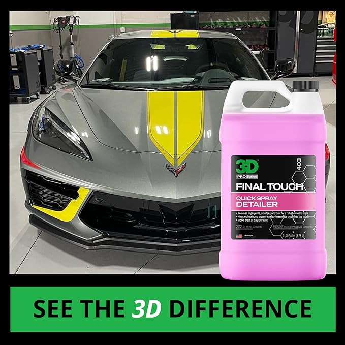 3D Final Touch Quick Detail Spray - Easy Spray On, Wipe Off Showroom Shine 1 Gallon