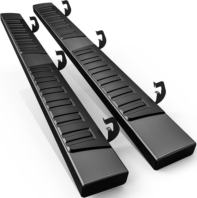 AUTOSAVER88 Running Boards Compatible with 2007-2018 Chevy Silverado/GMC Sierra 1500, 2007-2019 2500HD 3500HD Extended/Double Cab, 6 inches Side Step Nerf Bars (Incl. 2019 1500 LD/Limited)