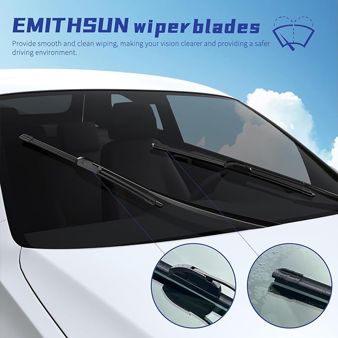 OEM QUALITY 21" + 21" Premium All-Seasons Stable And Quiet Windshield Wiper Blades(Set of 2)