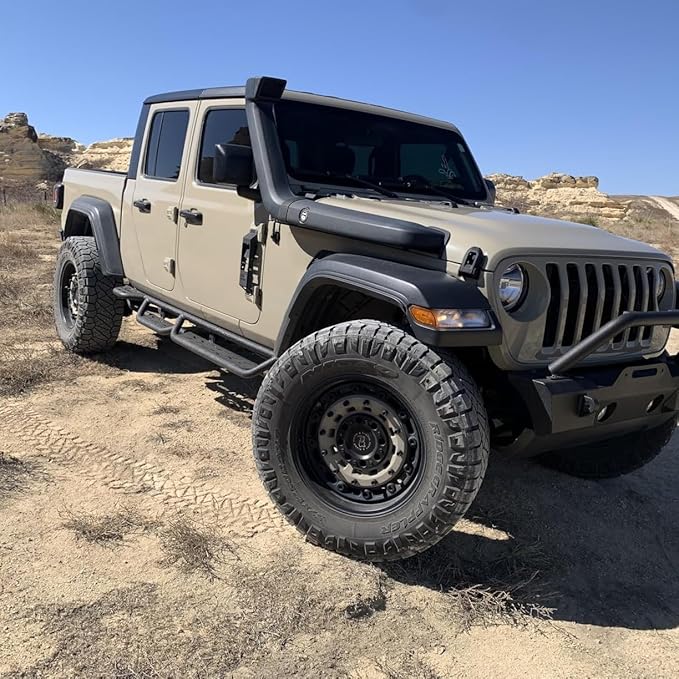 Wheel to Wheel Running Boards Compatible with 2020-2025 Jeep Gladiator Jt 4 Door, Bed Access Nerf Bars, Side Steps Made with Carbon Steel, Drop-Down Steps.