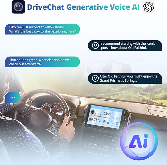 A5L 10.1 inch Android Double DIN Car Stereo, Wireless CarPlay & Android Auto Head Unit, with OBD2 Scanner, IPS Touchscreen Radio,GPS Tracker, 24-B EQ DSP, WiFi/BT/USB Tethering,2G+32G,FM/AM