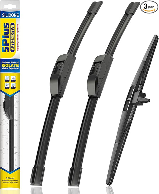 5 PLUS® Silicone Windshield Wipers Replacement for 2009-2015 HONDA Pilot Wiper Blades(Set of 3),Automotive Replacement Windshield Wiper Blades For My Car-22"/21"/14"