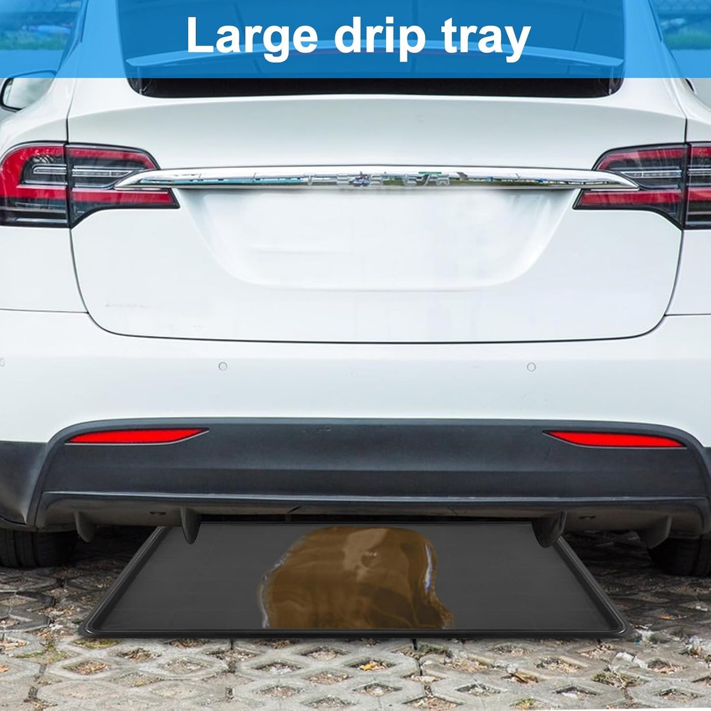 6Pcs Extra Large Auto Oil Drip Pan- 35.4 x 24 x1.6 Inches Oil Drip Tray for Under Car Plastic Oil Tray,Oil Catch Pan Replacement Tray to Keep Garage Floor Show Room Driveway Safe and Clean
